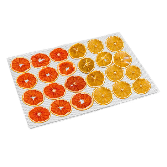 Kwasyo Dörrautomat Edelstahl, 8 Etagen mit 6er Dörrfolie, Rezeptbuch, BPA-frei, 30–90 ℃ Temperatureinstellung, max. 24 Stunden, Dörrautomat für Gemüse, Fleisch, Obst